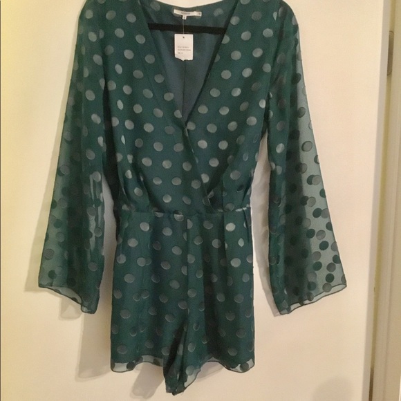 Tularosa polka dot bell sleeve romper - Picture 3 of 3